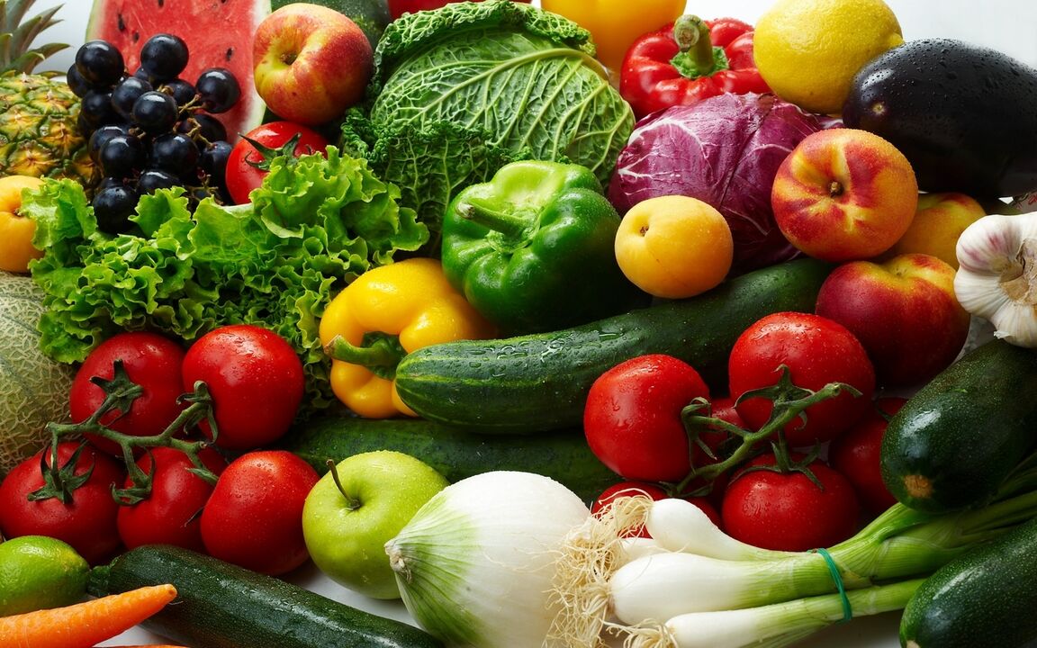 Obst und Gemüse für Gicht